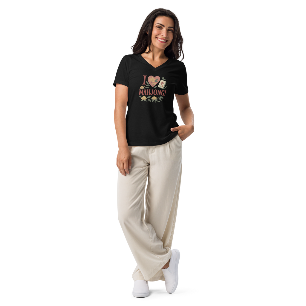I Love Mahjong Lotus Flower (women’s t-shirt)