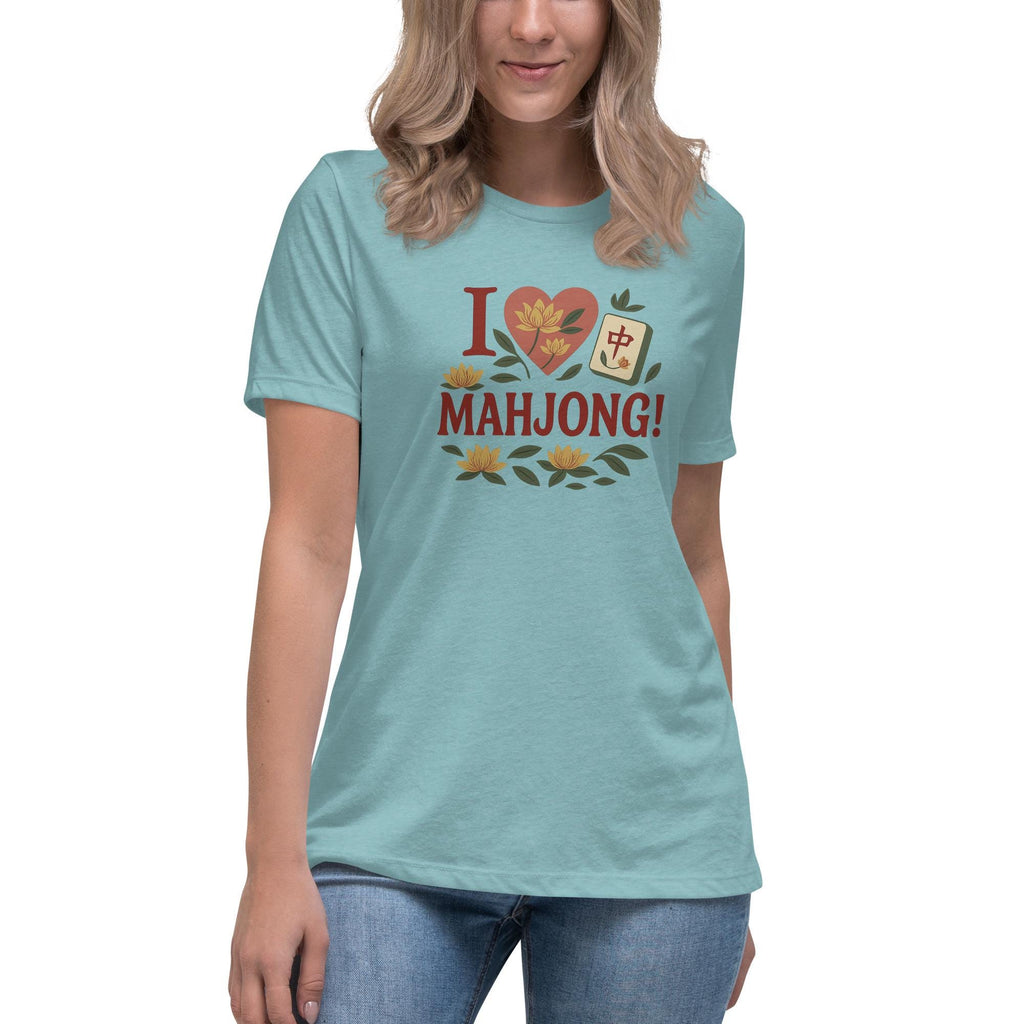 I Love Mahjong Lotus Flower (women’s t-shirt)