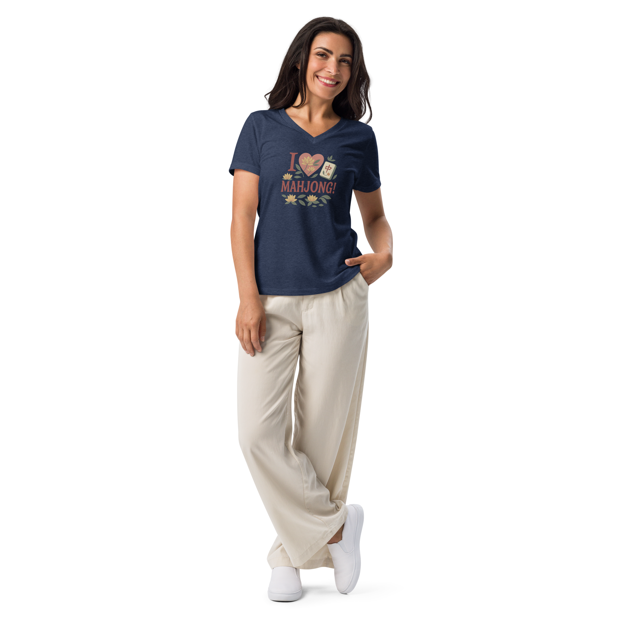 I Love Mahjong Lotus Flower (women’s t-shirt)