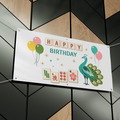 Happy Birthday Mahjong Party Banner