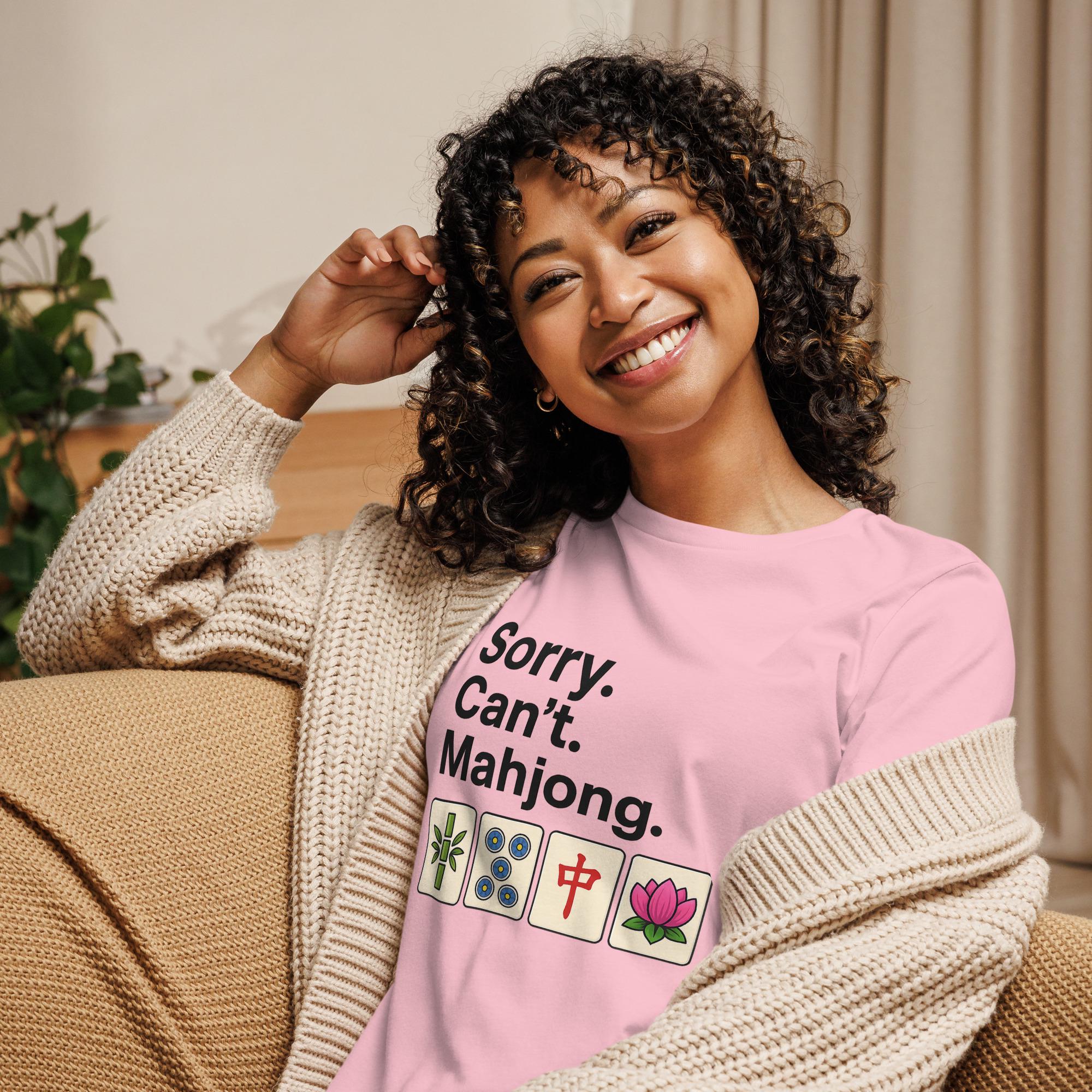 Sorry. Can’t. Mahjong. (Women’s t-shirt)