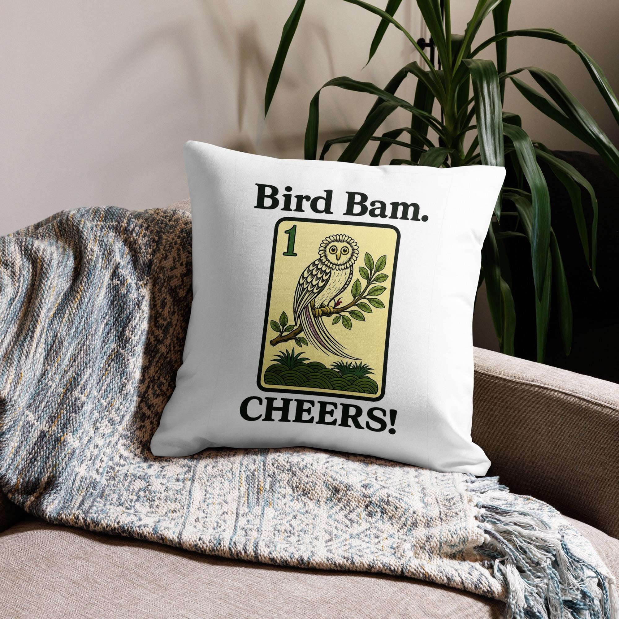 Owl Bird Bam Mahjong Decorative Pillow