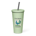 Bird Bam Cheers Drink Tumbler with straw and lid, hand wash only