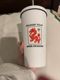 Mahjong Release Your Inner Dragon Drink Tumbler with straw and lid, Hand wash only
