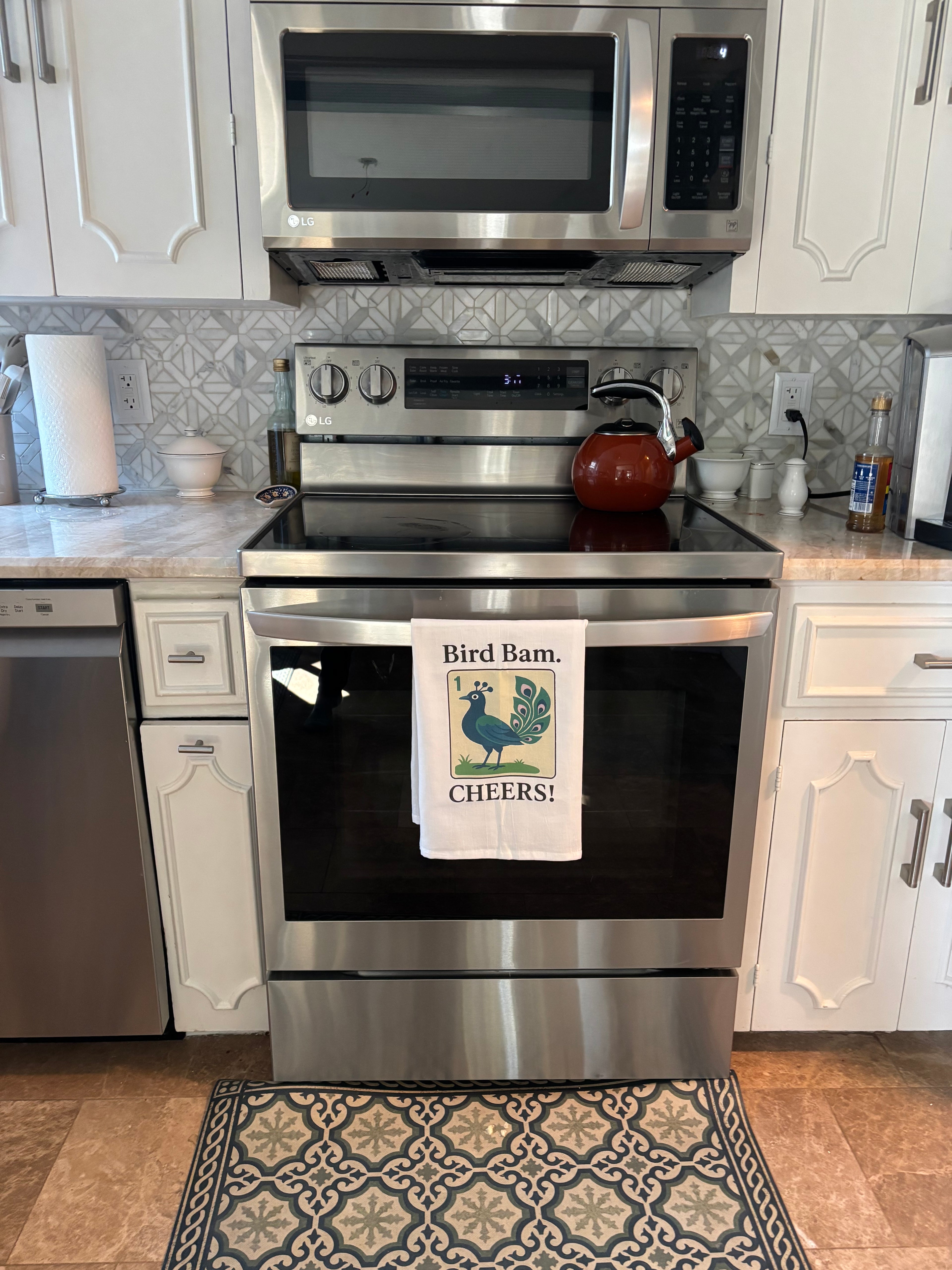 Bird Bam Cheers Tea Towel